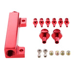 Maxbell Car 6 Port Vacuum Intake Manifold Wastegate Turbo 1/8 NPT Boost Kits Red