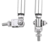 Maxbell 1 Pair Car Adjustable Front Bumper Lip Splitter Rods Support Bar 20CM Silver