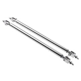 Maxbell 1 Pair Car Adjustable Front Bumper Lip Splitter Rods Support Bar 20CM Silver