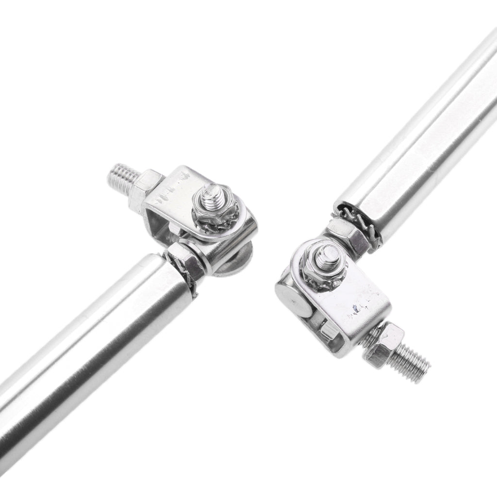 Maxbell 1 Pair Car Adjustable Front Bumper Lip Splitter Rods Support Bar 20CM Silver