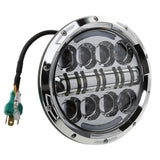 Maxbell 7'' 85W High Low Beam LED Headlight For Harley JEEP Wrangler White Housing