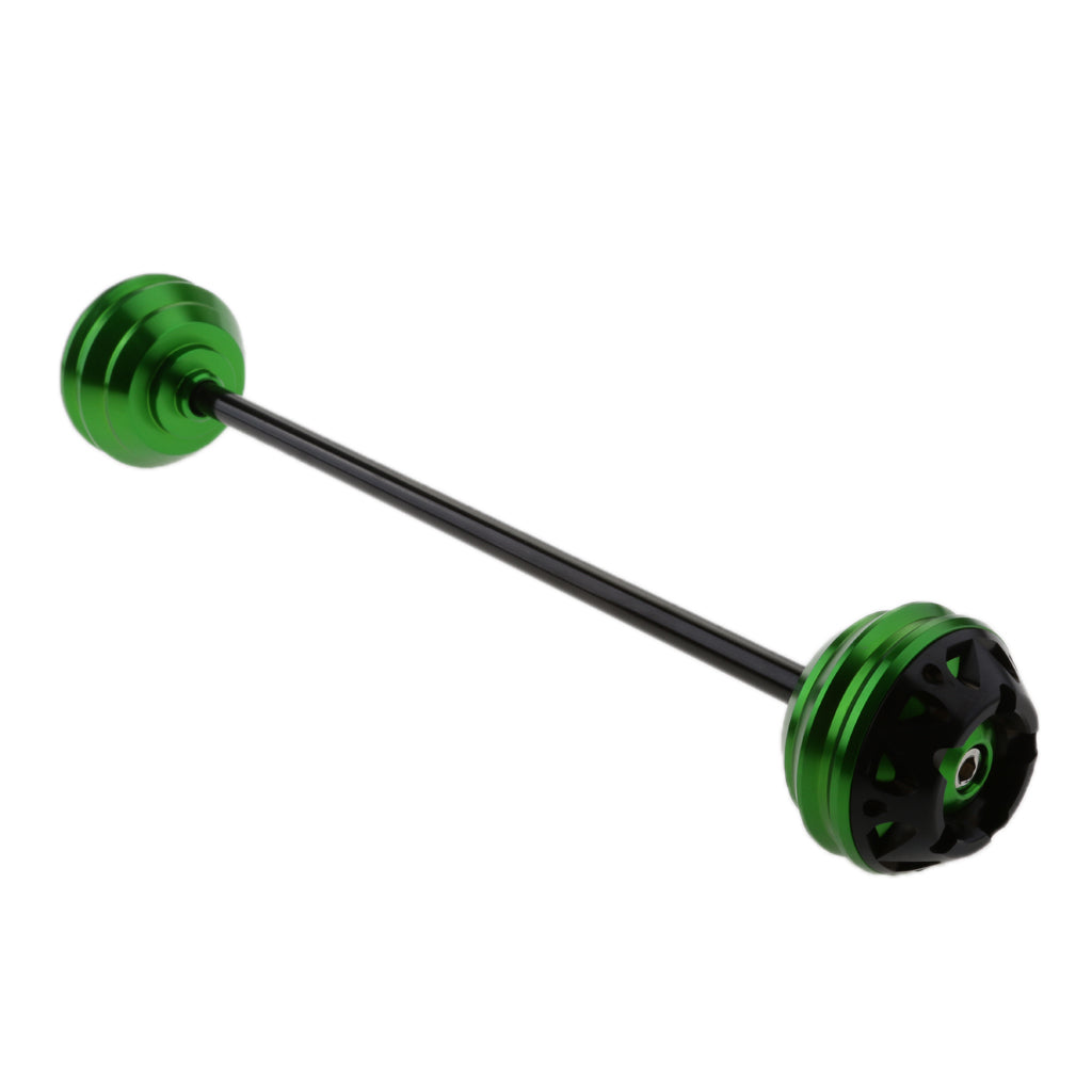 Maxbell CNC Aluminum Front Axle Fork Crash Slider Wheel Protector for Kawasaki Green