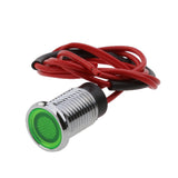 Maxbell 12V 8mm Car Boat Panel LED Indicator Light Lamp Wired Bulb Green