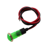 Maxbell 12V 8mm Car Boat Dashboard Panel LED Indicator Light Lamp Wired Bulb Green