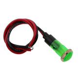 Maxbell 12V 8mm Car Boat Dashboard Panel LED Indicator Light Lamp Wired Bulb Green