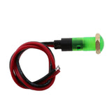 Maxbell 12V 8mm Car Boat Dashboard Panel LED Indicator Light Lamp Wired Bulb Green