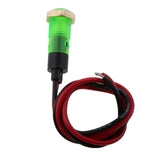 Maxbell 12V 8mm Car Boat Dashboard Panel LED Indicator Light Lamp Wired Bulb Green