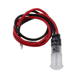 Maxbell 12V 8mm Car Boat Dashboard Panel LED Indicator Light Lamp Wired Bulb White