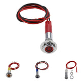 Maxbell 12V 6mm LED Indicator Singal Light Bulb with Wrie for Car Truck Boat  Red