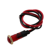 Maxbell 12V 8mm Car Boat Dashboard Panel LED Indicator Light Lamp Wired Bulb Red