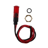 Maxbell 12V 8mm Car Boat Dashboard Panel LED Indicator Light Lamp Wired Bulb Red