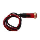 Maxbell 12V 8mm Car Boat Dashboard Panel LED Indicator Light Lamp Wired Bulb Red