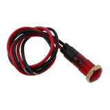 Maxbell 12V 8mm Car Boat Dashboard Panel LED Indicator Light Lamp Wired Bulb Red