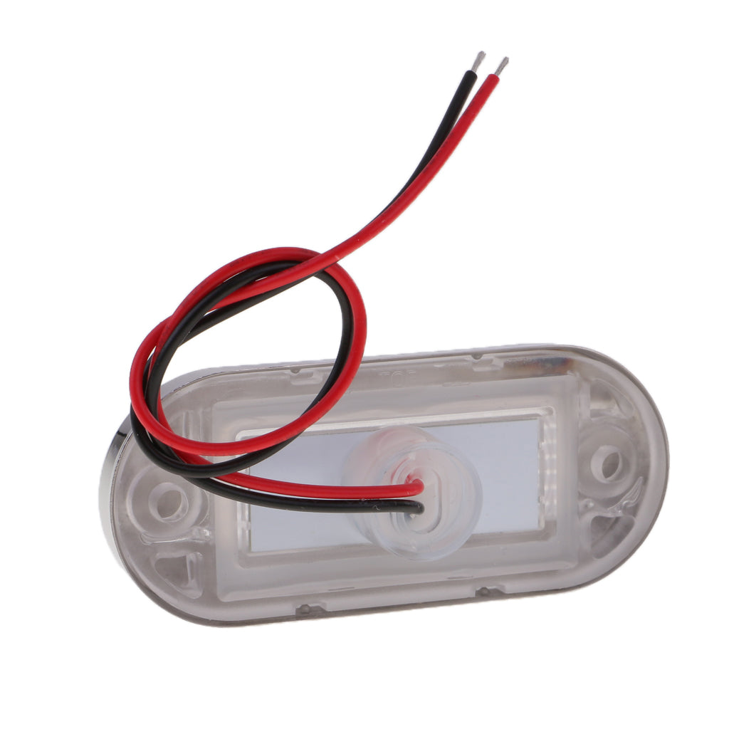 Maxbell 12V Marine/Boat/RV LED Oblong Oval Surface Mount Courtesy Accent Light White