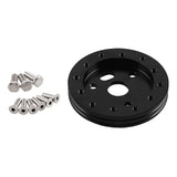 Maxbell 1/2inch 6 Hole to 3 Hole Steering Wheel Conversion Plate Adapter Black