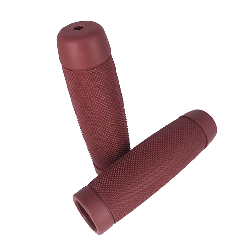 Maxbell 2pcs Motorcycle Motorbike Recoil Rubber Gel 7/8" 22mm Handlebar Grips Brown