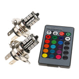 Maxbell Car Remote Control Headlight Fog Reverse Light Lamp Bulb Multicolor H4