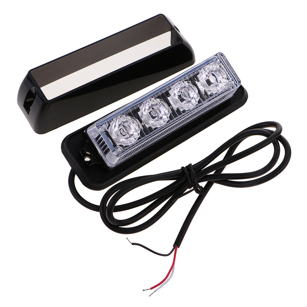 Maxbell Car Vehicle 12V-24V 8W Grille Emergency Light Side Marker Lamp Strobe Blue