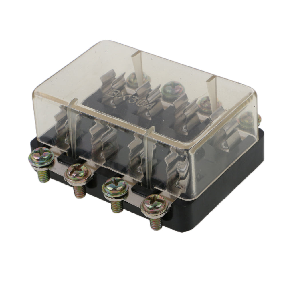 Maxbell Universal Car Auto Vehicle Boat Truck Audio 12V 6Way Fuse Box Holder Circuit 4-WAY