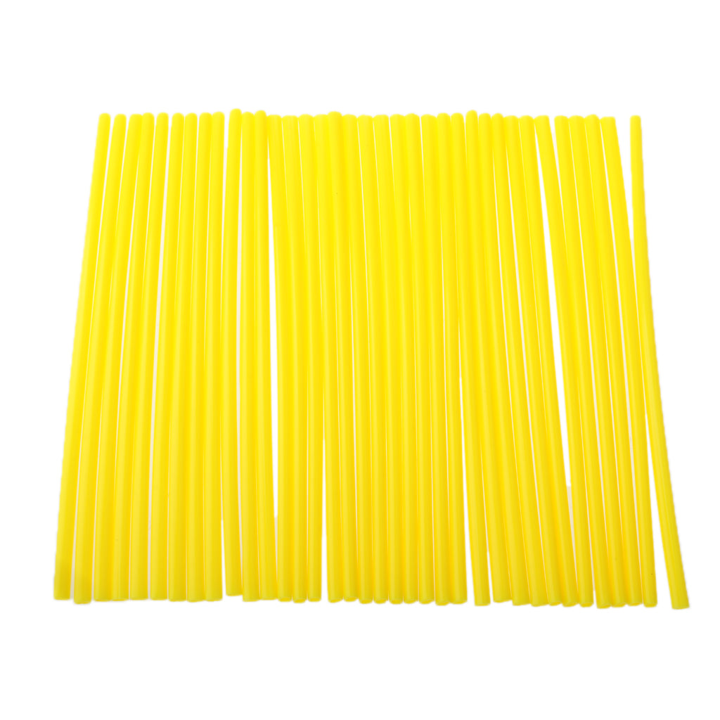 Maxbell 36 Pieces Universal Motocross Wheel Rim Spoke Wraps Skins Cover Yellow
