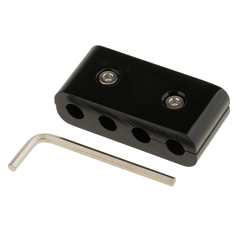 Maxbell Aluminum 7mm 8mm 9mm 4 Holes Engine Spark Plug Wire Separator Divider Black