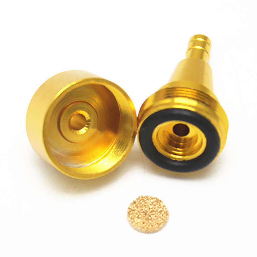 Maxbell Universal Aluminum Motorcycle Dirt Bike Inline Fuel Oil Filter 6mm Gold