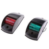 Maxbell 2 Piece Black 12V Navigation LED Light Red+Green for Marine Boat Yacht