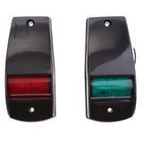 Maxbell 2 Piece Black 12V Navigation LED Light Red+Green for Marine Boat Yacht