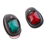 Maxbell 2 Pieces Boat Red Green LED Navigation Lights Maritime Port Starboard Black