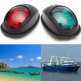 Maxbell 2 Pieces Boat Red Green LED Navigation Lights Maritime Port Starboard Black