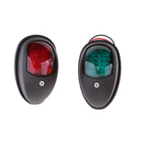 Maxbell 2 Pieces Boat Red Green LED Navigation Lights Maritime Port Starboard Black