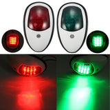 Maxbell 2 Pieces Boat Red Green LED Navigation Lights Maritime Port Starboard White