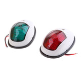 Maxbell 2 Pieces Boat Red Green LED Navigation Lights Maritime Port Starboard White