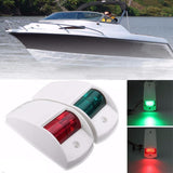 Maxbell 2 Piece White 12V Navigation LED Light Red+Green for Marine Boat Yacht