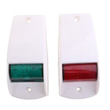 Maxbell 2 Piece White 12V Navigation LED Light Red+Green for Marine Boat Yacht