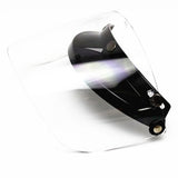 Maxbell Open Face or Half Face Motorcycle Helmets 3-Snap Flip Up Visor Shield Clear