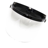 Maxbell Open Face or Half Face Motorcycle Helmets 3-Snap Flip Up Visor Shield Clear