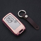 Maxbell Aluminum Metal Remote Key Fob Case Cover Shell for Toyota Camry Rose Gold