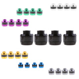 Maxbell 4 Pieces 16mm Motorcycle Wheel Frame Crash Slider Fork Protector Caps Black