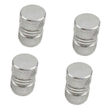 Maxbell 4Pieces Aluminum Tire/Rim Valve/Wheel Air Port Cover Stems Cap Truck Silver