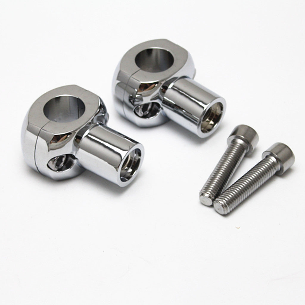 Maxbell Universal Motorcycle Motorbike Handlebar Riser for 1" 25mm Handle Bar Silver