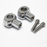 Maxbell Universal Motorcycle Motorbike Handlebar Riser for 1" 25mm Handle Bar Silver