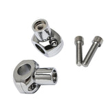 Maxbell Universal Motorcycle Motorbike Handlebar Riser for 1" 25mm Handle Bar Silver