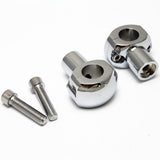 Maxbell Universal Motorcycle Motorbike Handlebar Riser for 1" 25mm Handle Bar Silver