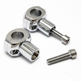Maxbell Universal Motorcycle Motorbike Handlebar Riser for 1" 25mm Handle Bar Silver