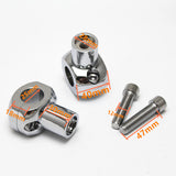 Maxbell Universal Motorcycle Motorbike Handlebar Riser for 1" 25mm Handle Bar Silver