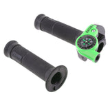 Maxbell Throttle Grip Casing Cable with Compass for 22mm Handlebar Motorcycle Green