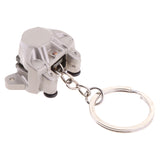 Maxbell Universal Metal Motorcycle Brake Caliper Shape Keyring Key Chain - Silver