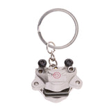 Maxbell Universal Metal Motorcycle Brake Caliper Shape Keyring Key Chain - Silver