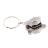 Maxbell Universal Metal Motorcycle Brake Caliper Shape Keyring Key Chain - Silver